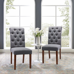 Bookout Tufted Upholstered Wooden Dining Chairs Set Of 2 